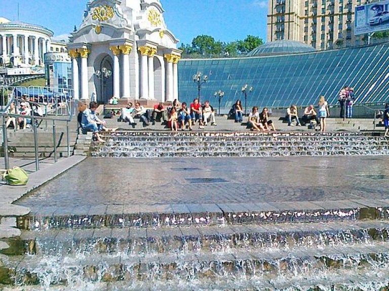 На Майдане Незалежности в Киеве 2 сентября заработает каскадный фонтан