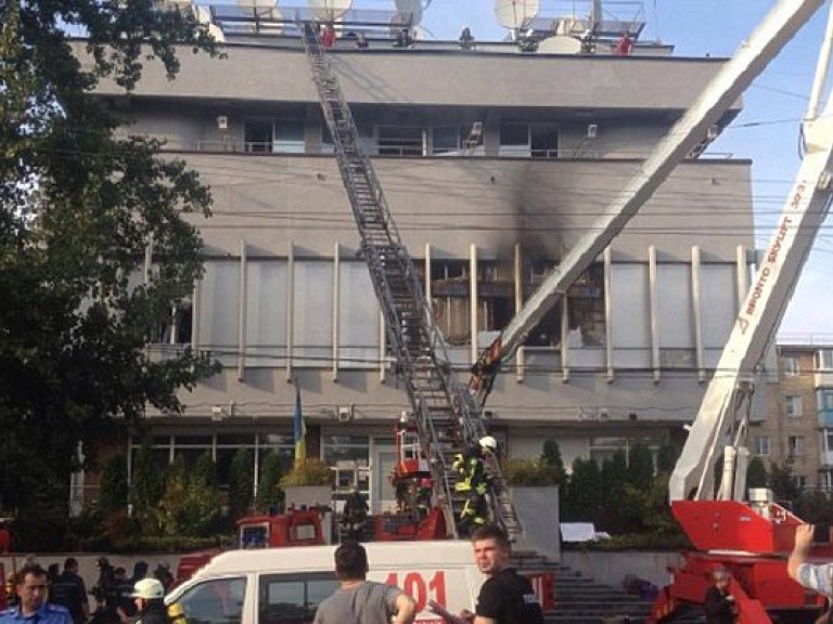 В офисе телеканала &#171;Интер&#187; ликвидировали пожар, есть пострадавшие