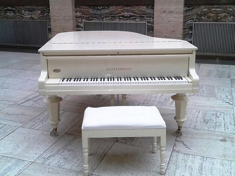 В зале Закарпатской ОГА установили белый рояль стоимостью 137 тысяч гривен (ФОТО)