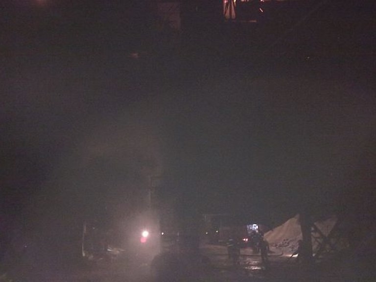 Бункерное здание горело в Донецкой области (ФОТО)