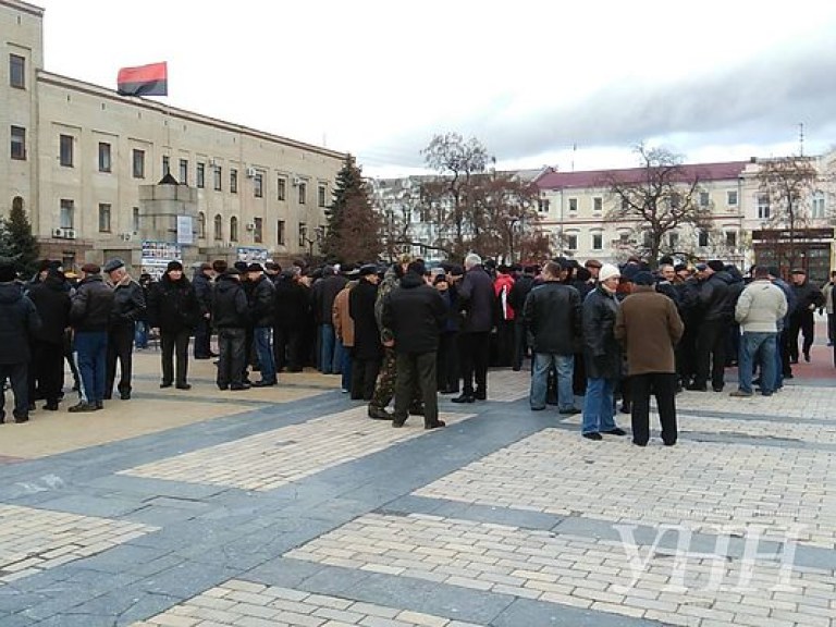 В Кропивницком пенсионеры МВД провели акцию протеста