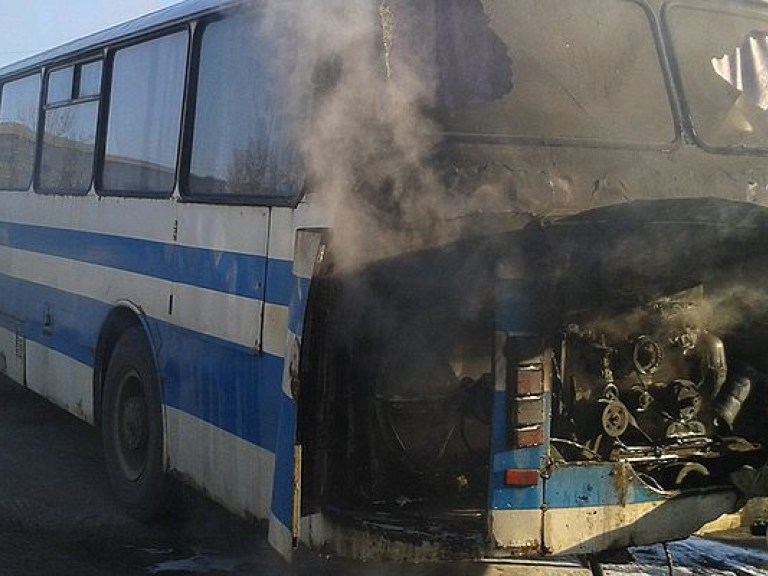 В Ровенской области горел пассажирский автобус (ФОТО)