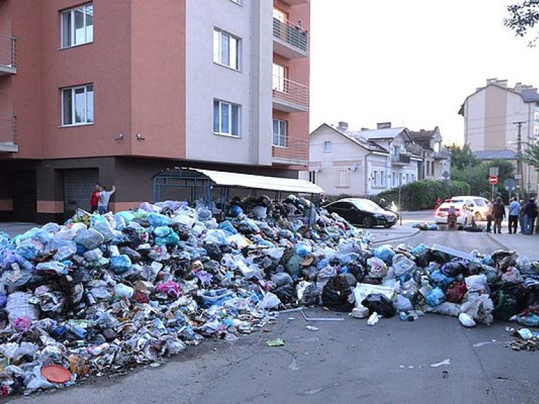 Жители Львова забаррикадировали одну из улиц мусором (ФОТО)