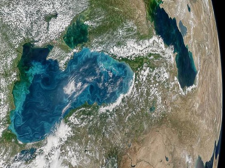 Черное море «расцвело» бирюзовыми вихрями  &#8212; NASA (ФОТО)