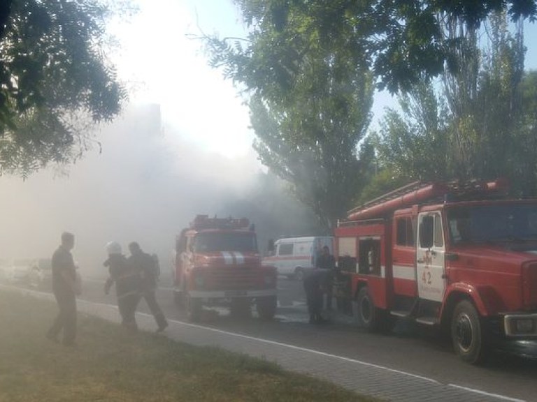 В Мариуполе произошел пожар в кафе: Уничтожено две постройки и 2 гектара сухой травы (ФОТО)