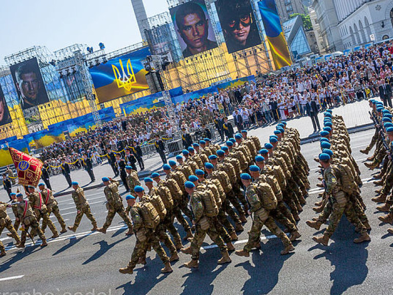 Генеральная репетиция парада ко Дню Независимости прошла с бойцами НАТО (ВИДЕО)