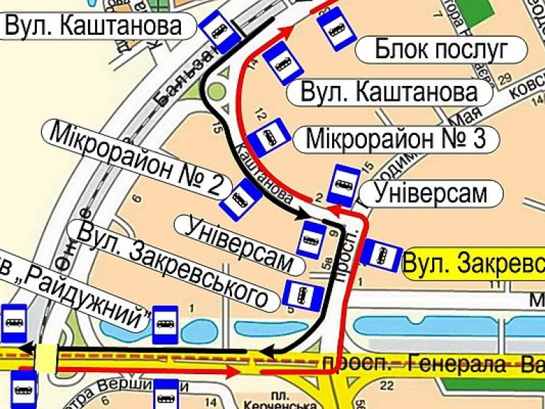 В Киеве появились дополнительные остановки автобусов № 21 и № 61 (КАРТА)