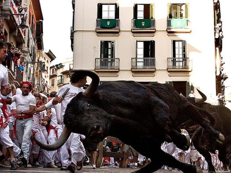 В Испании разъяренный бык атаковал толпу людей (ВИДЕО)