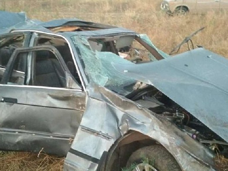 В Запорожской области перевернулся BMW, пострадали пять человек (ФОТО)