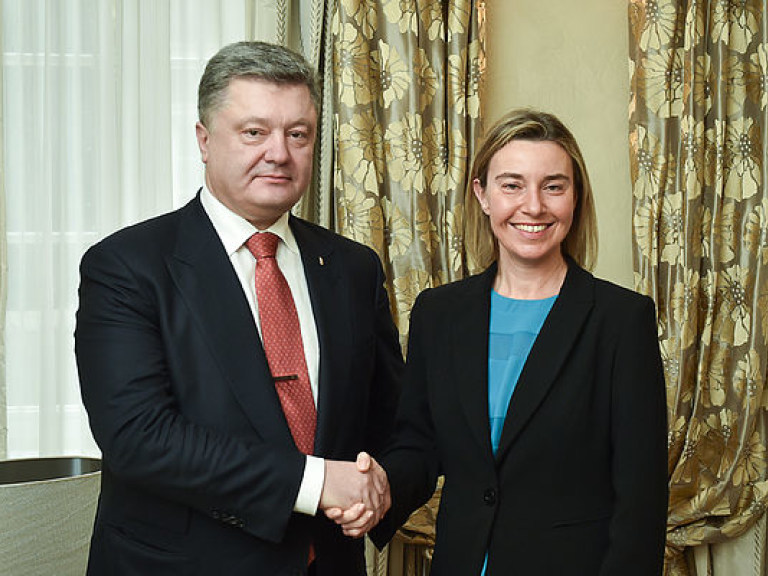Порошенко обсудил с Могерини стратегические цели европейской интеграции Украины