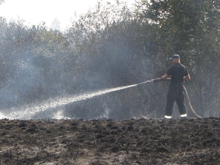В Черкасской области пятые сутки тушат возгорание торфа (ФОТО)
