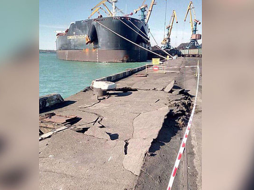 На восстановление причала в порту «Южный» потребуется 2,5 месяца и более миллиона гривен