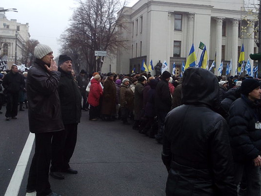 Митинг под зданием Верховной Рады Украины завершился