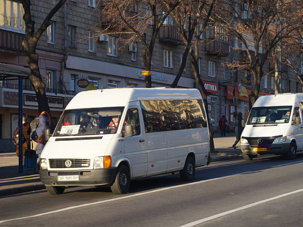 Пассажирам запорожской маршрутки предложили толкнуть транспортное средство (ФОТО)
