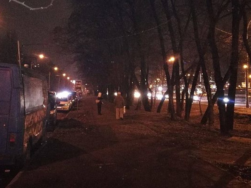 На остановке транспорта в Киеве водитель микроавтобуса устроил нелегальную продажу шаурмы (ФОТО)