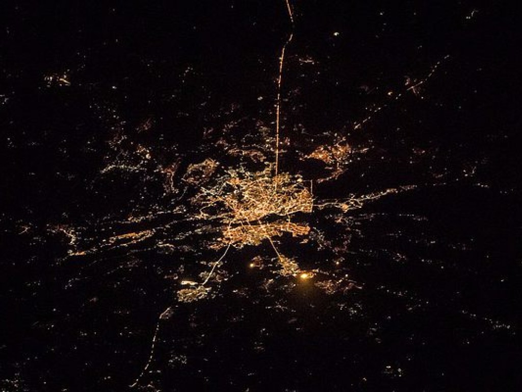 Астронавт опубликовал снимок ночного Киева с борта МКС (ФОТО)
