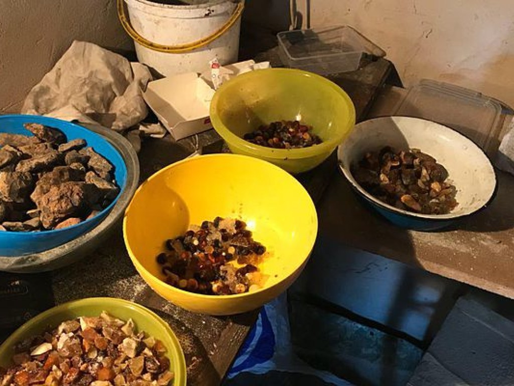 В Житомире ликвидирован подпольный цех по переработке янтаря (ФОТО)