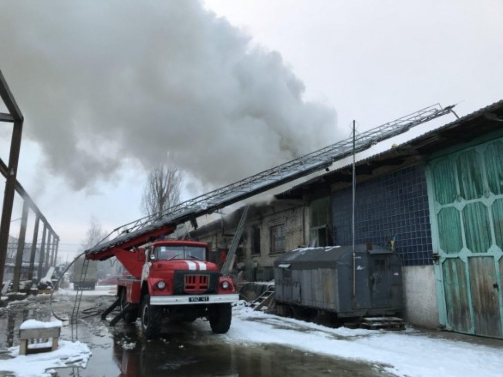 В Киеве возле станции «Выдубичи» произошел масштабный пожар (ФОТО)