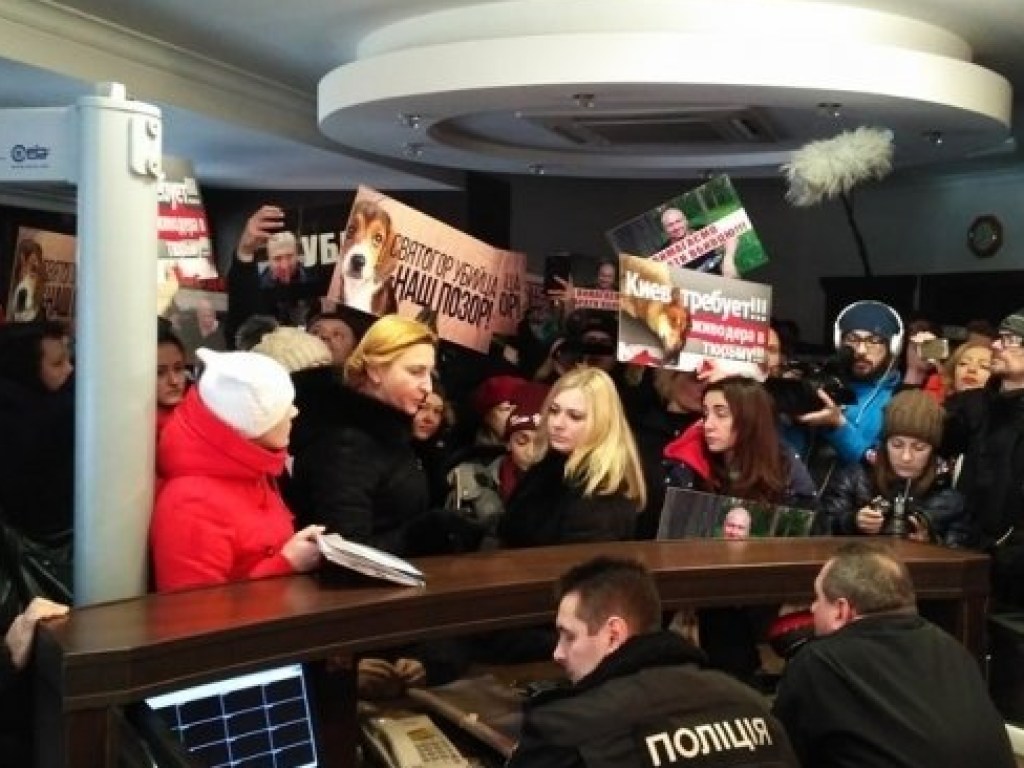 Зоозащитники ворвались в прокуратуру Киева (ФОТО)