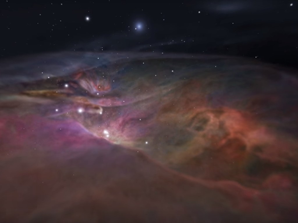 NASA показало удивительный полет сквозь туманность Ориона (ВИДЕО)