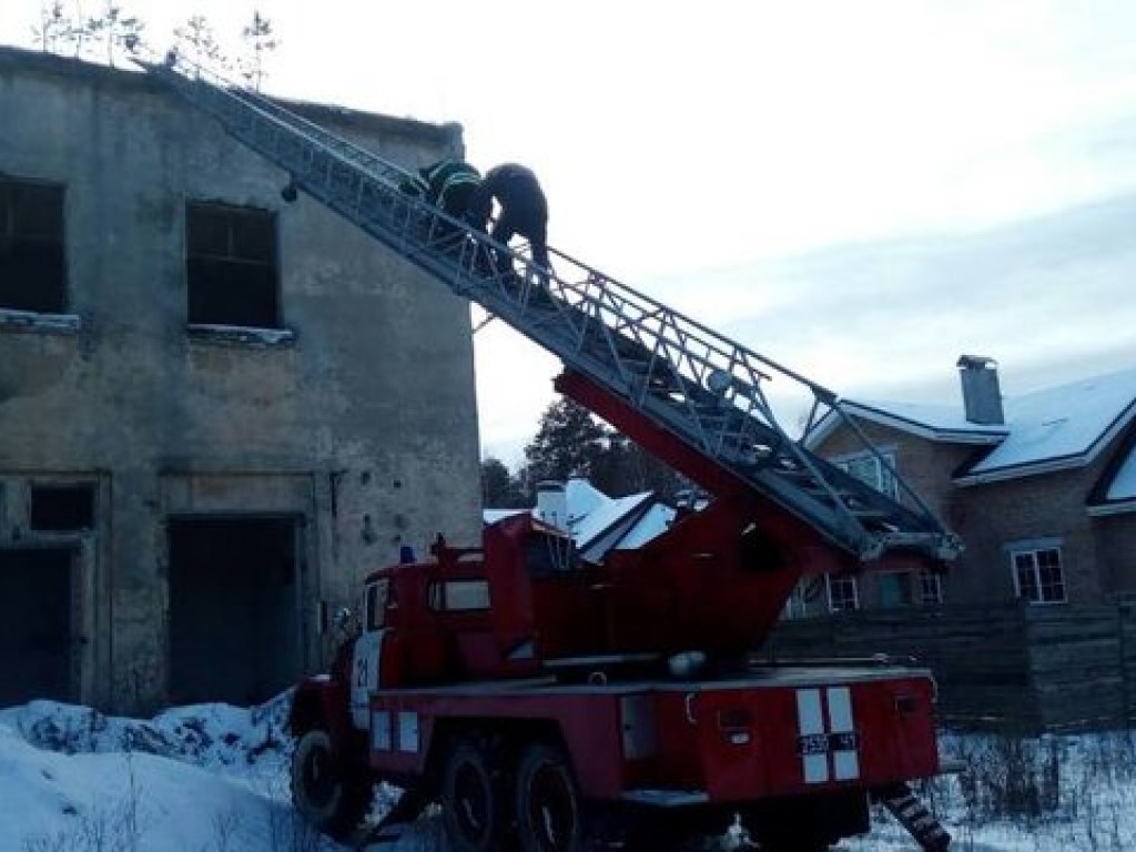 Бойцы ГСЧС сняли с крыши заброшенного дома малолетнего жителя Броваров (ФОТО)