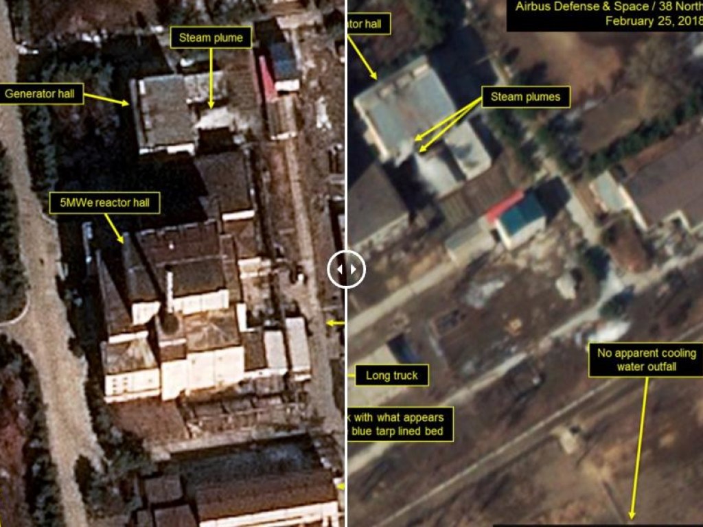 Спутники предоставили доказательства активности на одном из ядерных реакторов в КНДР