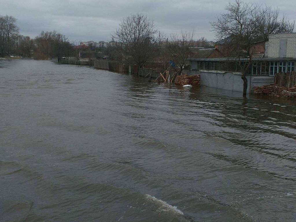 В Чернигове вышла из берегов река Стрижень: затоплены частные дома на улице Волонтеров (ФОТО)