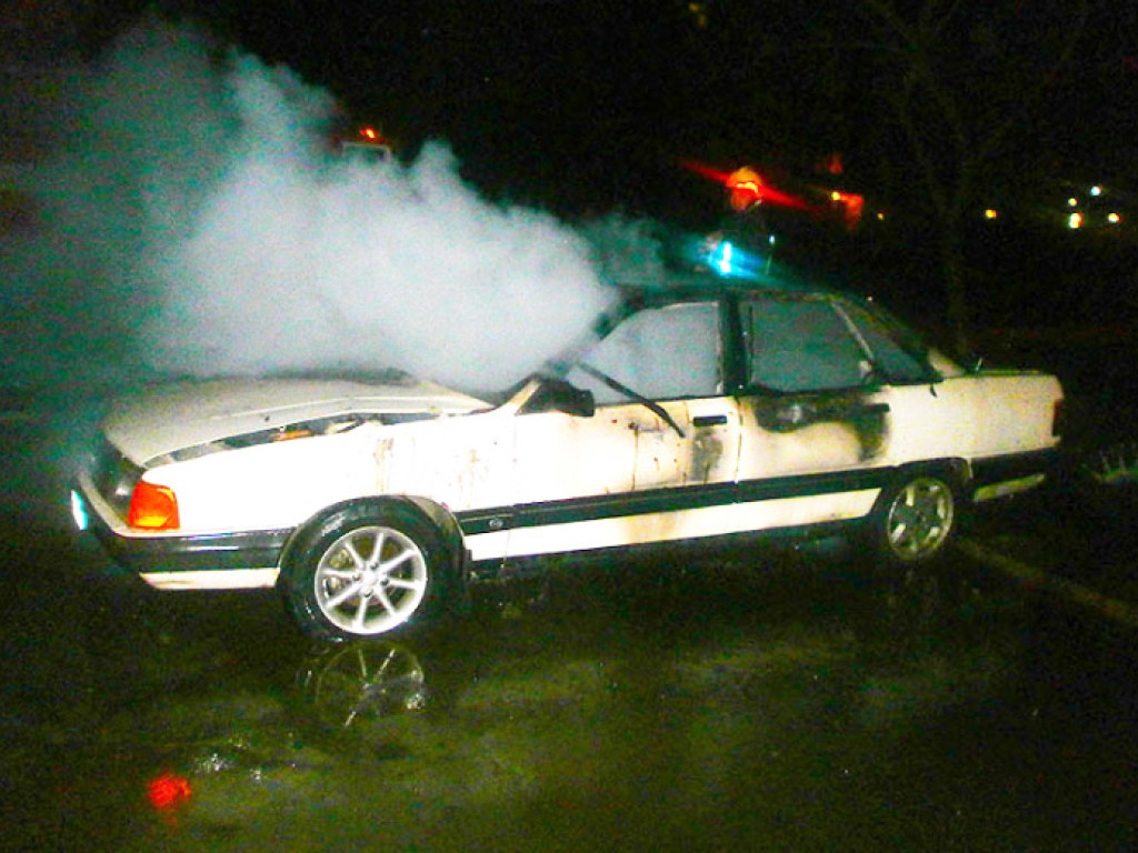 В Полтавской области сгорел автомобиль (ФОТО)