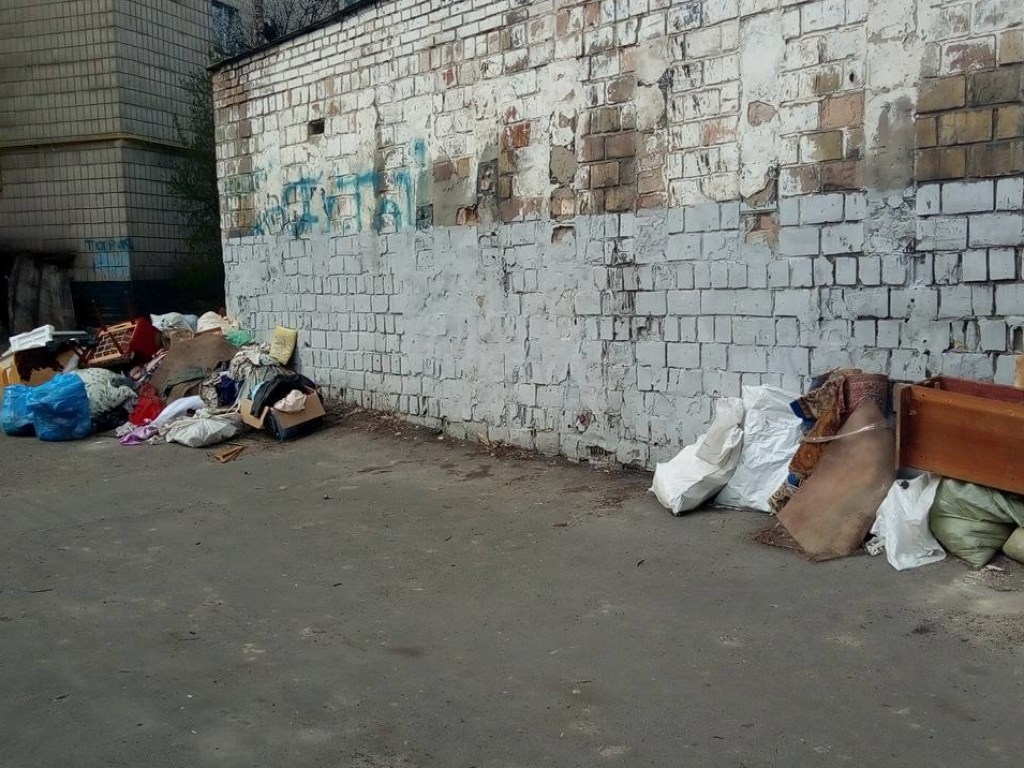 В Шевченковском районе столицы 2 месяца не убирают мусор, оставленный жильцом многоэтажки (ФОТО)