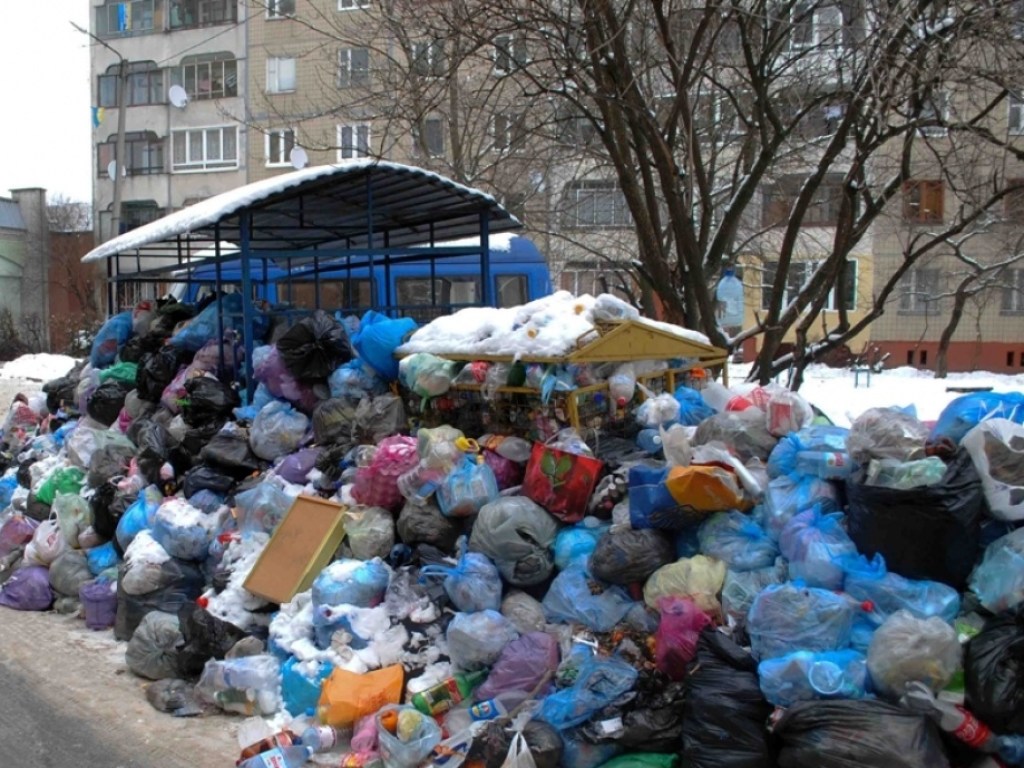 На улицах Дрогобыча появились мусорные горы (ВИДЕО)