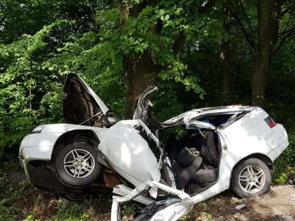 Под Винницей «Лада» на скорости врезалась в дерево, погибли два человека (ФОТО, ВИДЕО)