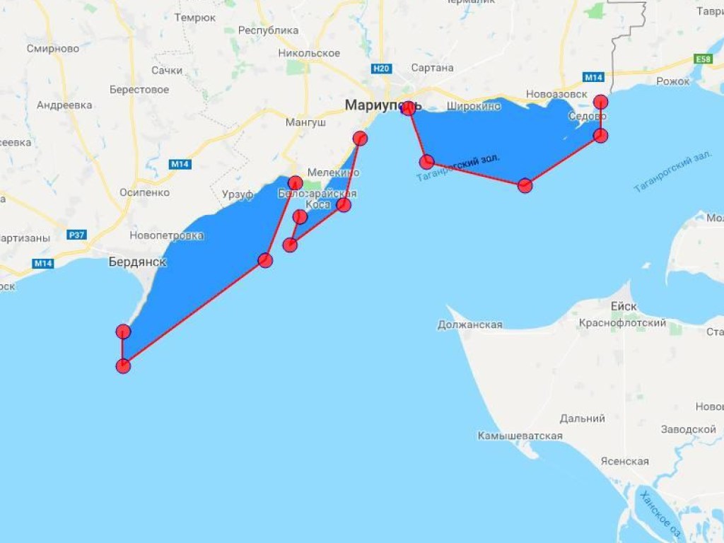 Часть Азовского моря закрыли до осени из-за военных учений (КАРТА)