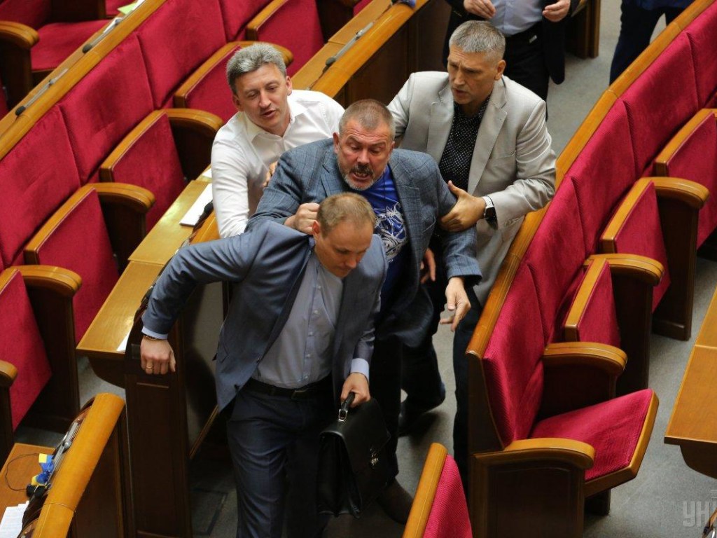 На заседании в Раде нардепы Долженков и Береза устроили драку (ФОТО, ВИДЕО)