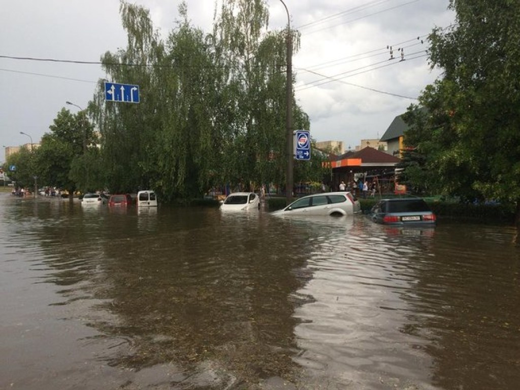 На Волыни бушевал ливень: затопило улицы, вырвало с корнем деревья (ФОТО, ВИДЕО)