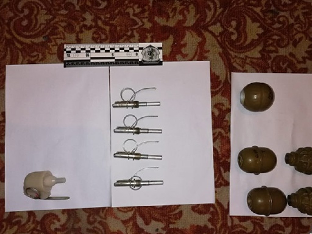 На Сумской области у бывшего военного нашли в шкафу пять гранат (ФОТО)