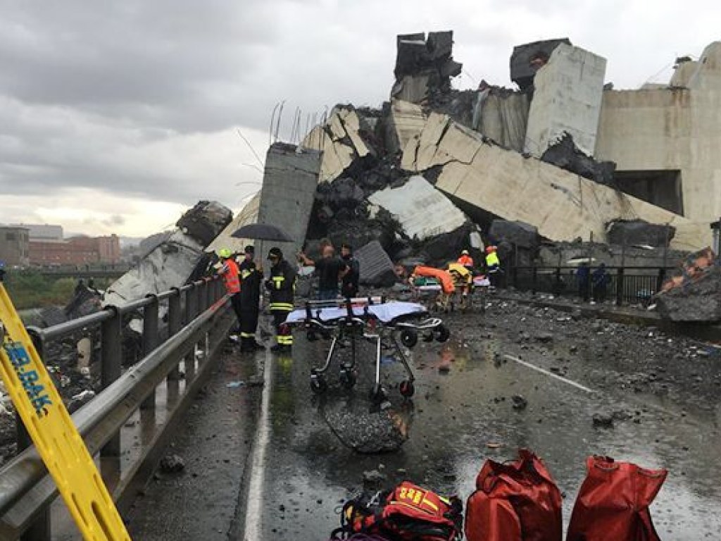 Трагедия в Генуе: очевидец обрушения моста поделился подробностями катастрофы