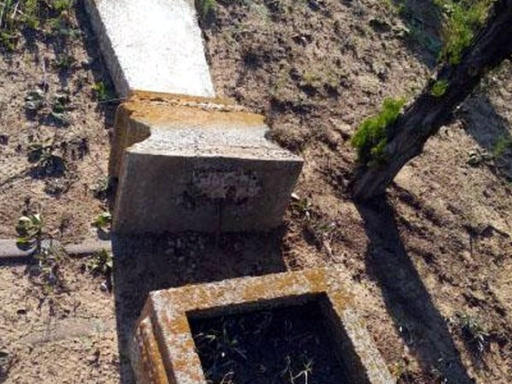 Подростки устроили погром на кладбище под Донецком (ФОТО)