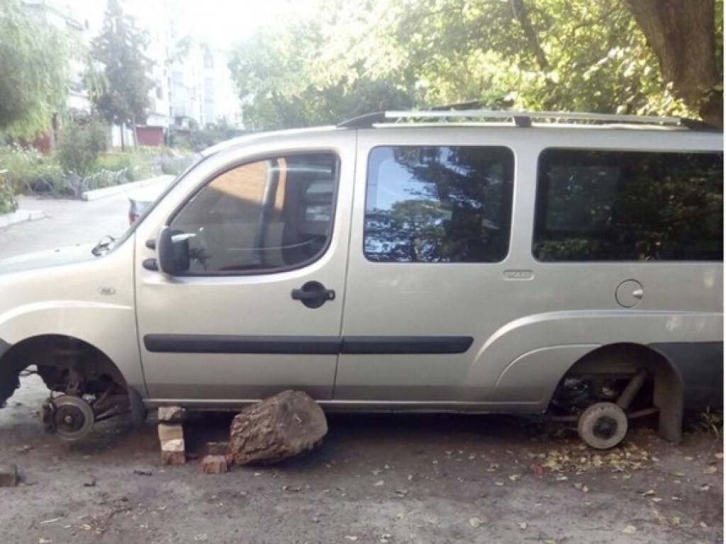 В Чернигове банда воров разбирала машины на запчасти прямо на улице (ФОТО)