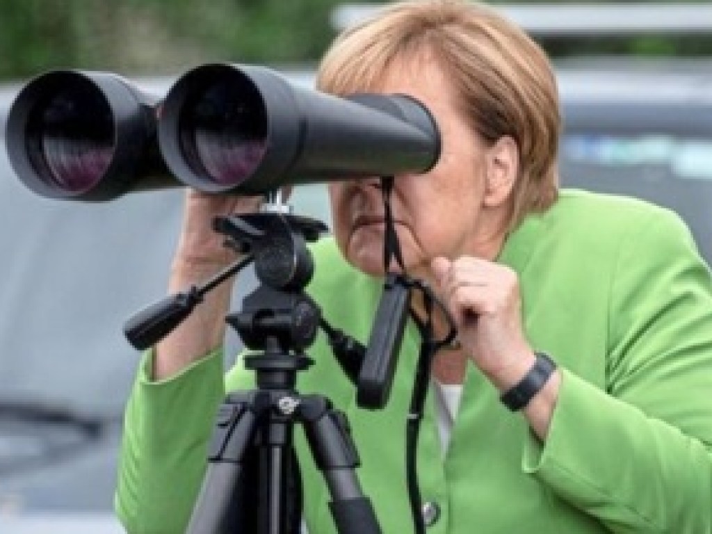 Меркель из Грузии посмотрела в бинокль на российских военных (ФОТО)