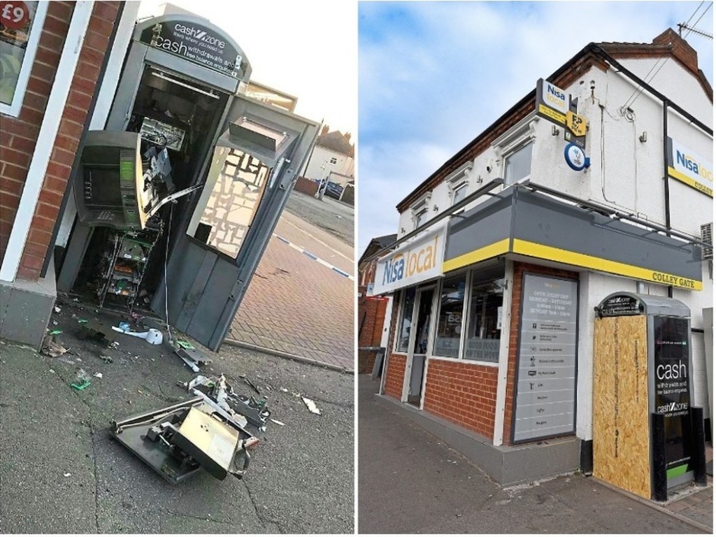 В Великобритании воры в одном и том же месте взорвали банкомат и украли коробку с пожертвованиями (ФОТО)