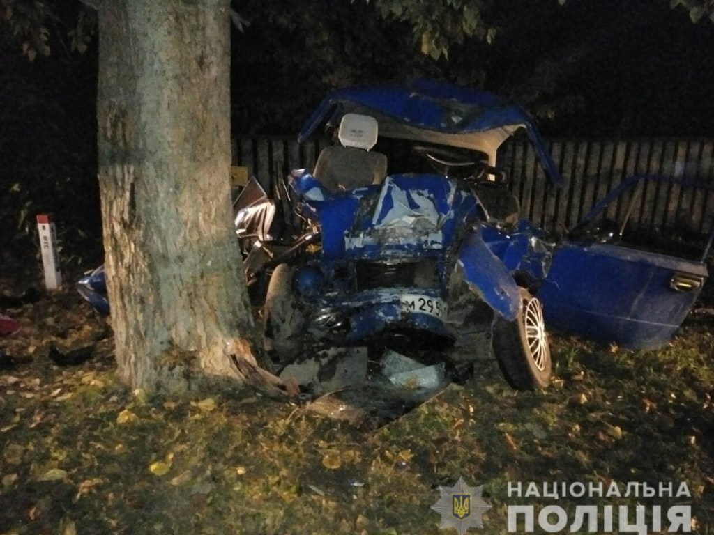 Под Киевом «копейка» съехал на обочину и столкнулся с деревом, погибли два брата (ФОТО)