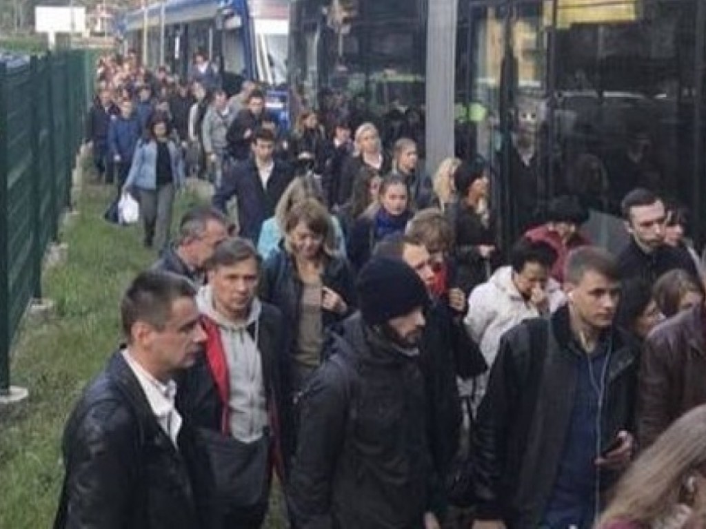 В Киеве остановилось движение скоростных трамваев 