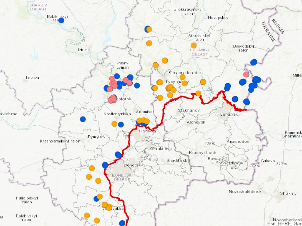 Обнародована карта заминированного Донбасса