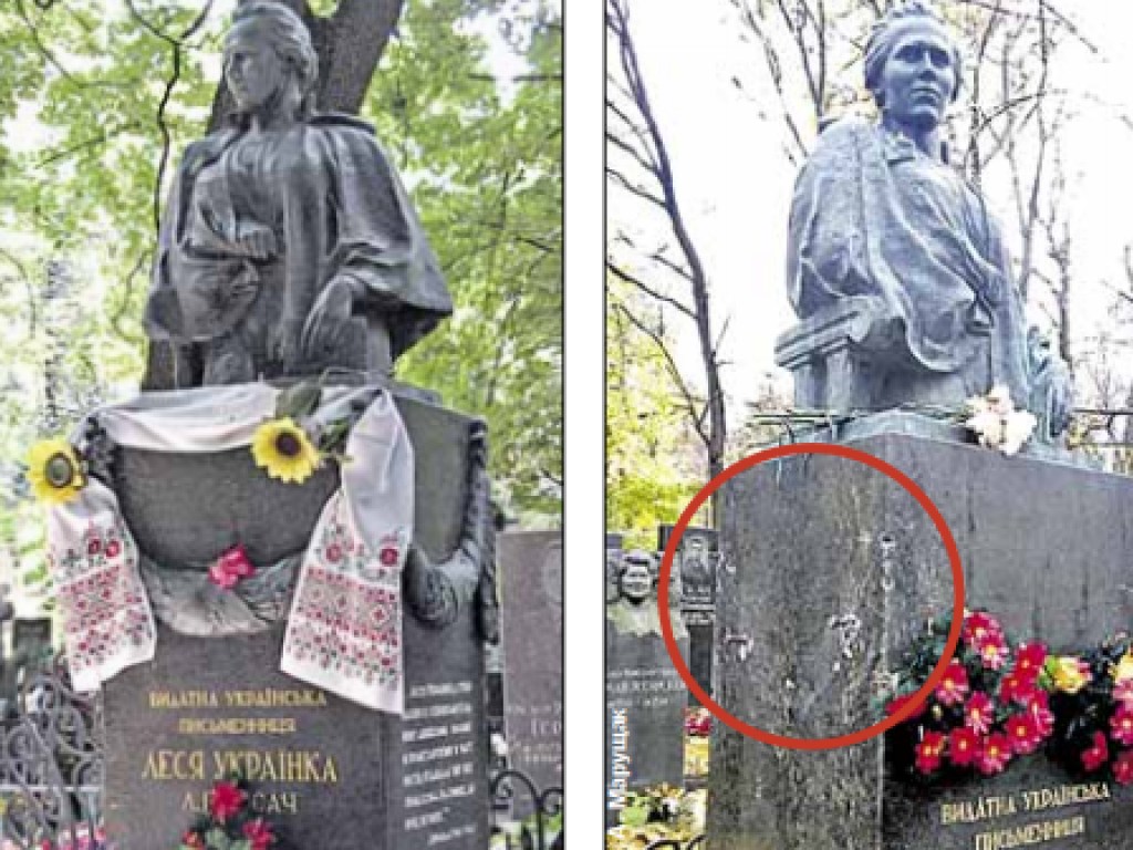 На столичном Байковом кладбище ограбили могилы знаменитых людей (ФОТО)