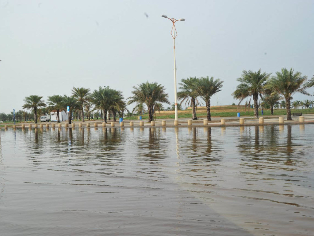 Потоп в пустыне: в Саудовской Аравии вода заблокировала автомобили туристов (ВИДЕО)
