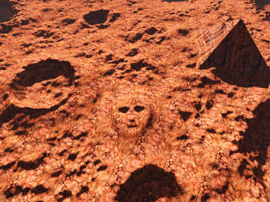 На поверхности Марса обнаружили 8-километровую голову Будды (ВИДЕО)