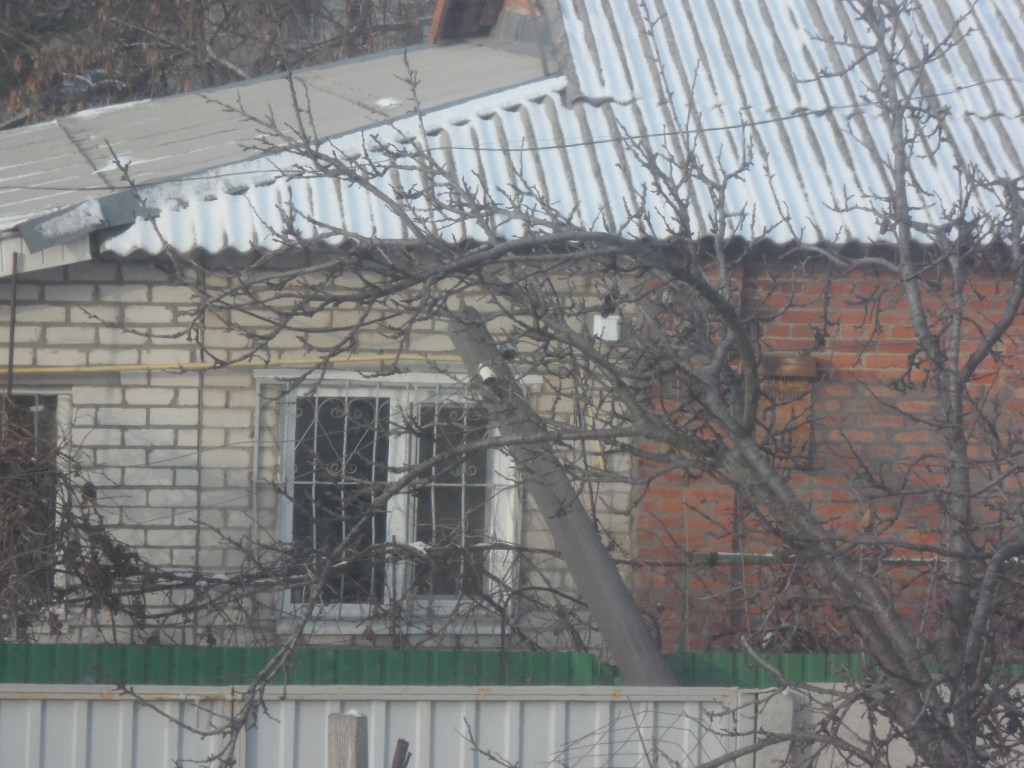 Под Полтавой старый столб рухнул на забор жилого дома (ФОТО)