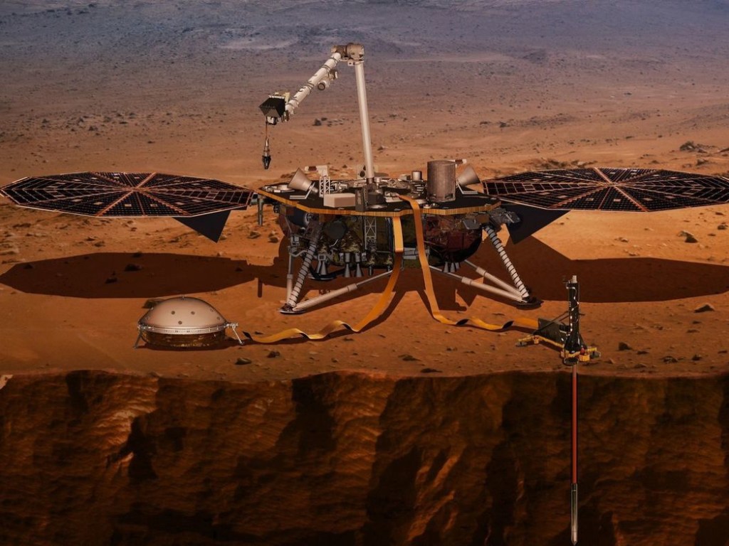 Платформа для глубинного изучения грунта Марса прибыла на планету (ФОТО)