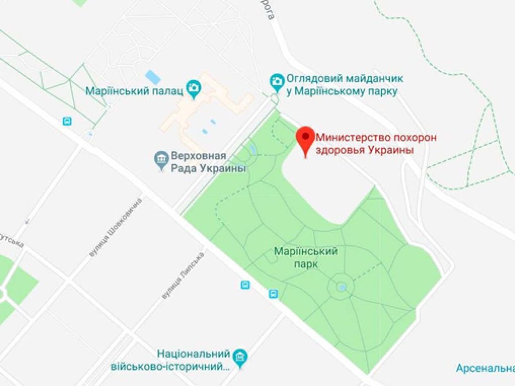 В Google Maps Минздрав переименовали в Министерство похорон здоровья