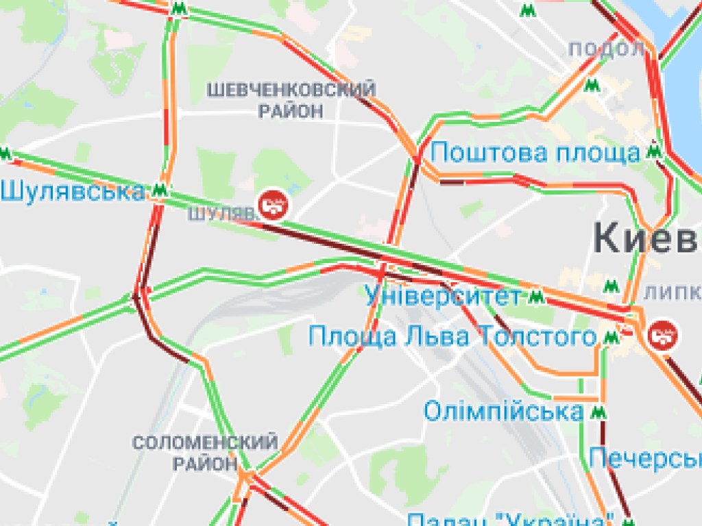 Дороги Киева сковали 7-бальные автомобильные пробки (ФОТО)